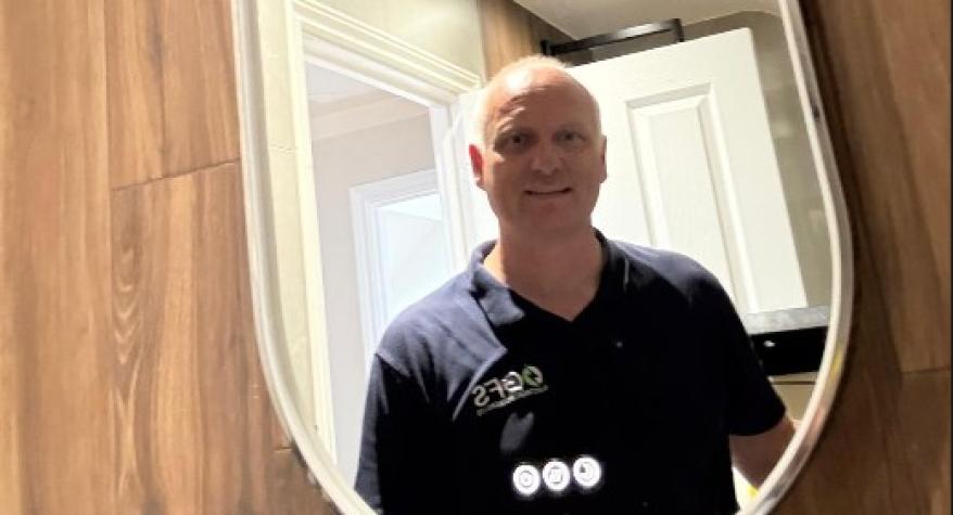 led mirror installation in Morley